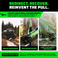 Rhino USA Snatch Block drop forged steel reflects rugged durability for recoveries.