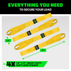 Rhino USA soft loop strap protects paint and chrome during transport.
