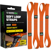 Rhino USA Soft Loop Tie Down on motorcycle handlebar for quick transport.