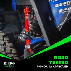 Rhino USA heavy duty strap pack ready for ute or dirt bike transport.