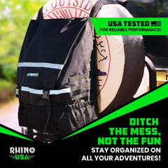 Rhino USA bag helps store camping essentials and firewood.