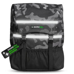Rhino USA spare tire trash bag mounted on a rugged tire for on-the-go storage.
