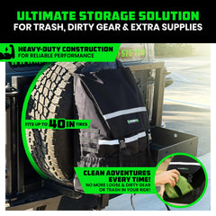 Rhino USA bag fits up to 40-inch tires for versatile storage.