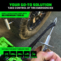 Rhino USA tire pressure gauge included for accurate tire maintenance checks.