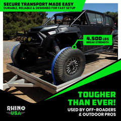 Rhino USA wheel chock system boosts trailer stability on the road.