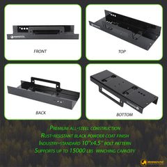 RHINOVAL raised bolt-pattern design ensures solid base contact for strong support.