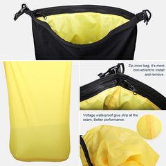 Detachable waterproof inner bag protects contents from rain.