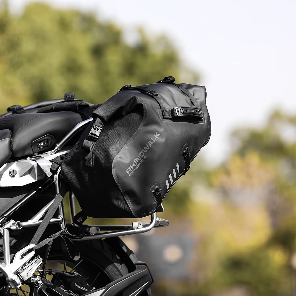 Rhinowalk saddlebags 48L PVC tarpaulin material withstands daily riding