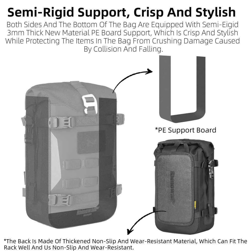 Rhinowalk side bag with shoulder strap ready for off-bike carrying