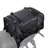 Rhinowalk 30L tail bag mounted on a motorcycle for organized travel