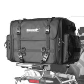 Rhinowalk 80L tail bag closed, ready for gear transport on the road
