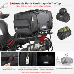 Rhinowalk tail bag with reflective logos enhances night visibility
