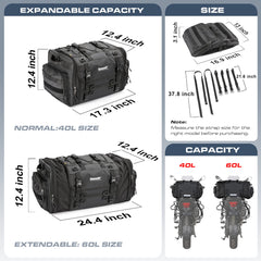Rhinowalk tail bag top elastic band keeps items secure