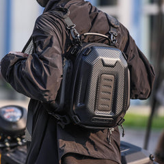 Rhinowalk tail bag top strap system keeps items accessible