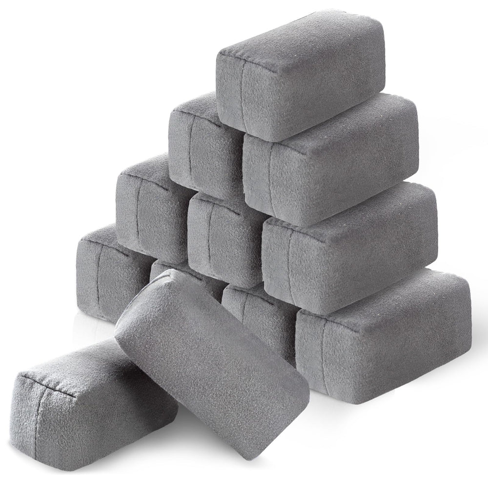 Riakrum 12-pack microfiber applicator pads in suede for precise ceramic coating application on cars.