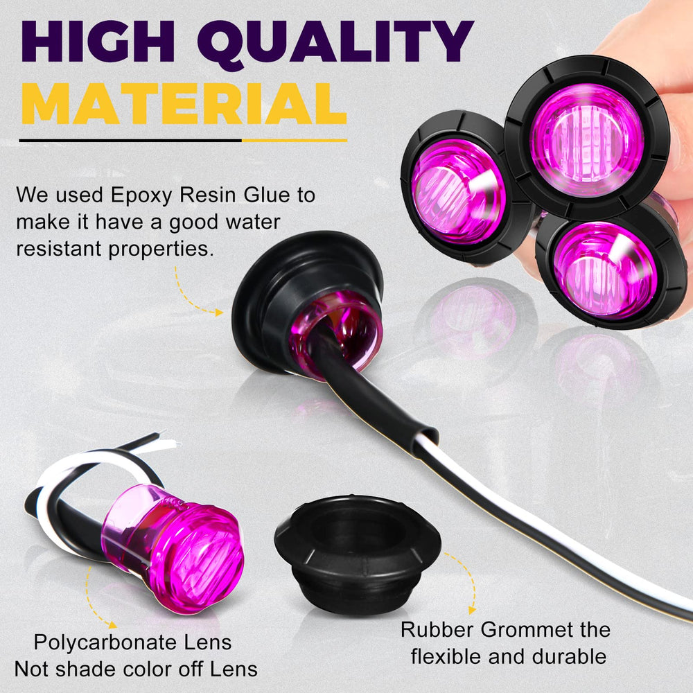 Riakrum waterproof PC-shell trailer light provides long-lasting visibility.