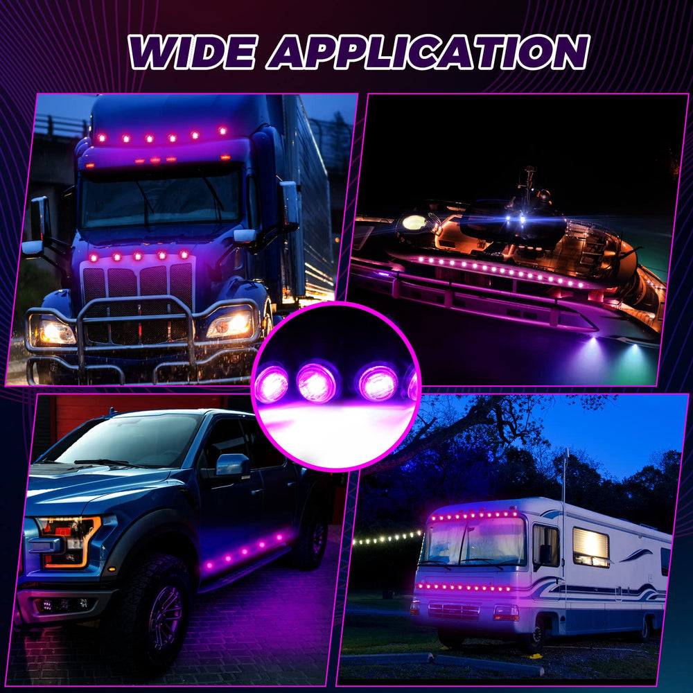 Riakrum RV and camper round marker light for versatile use.