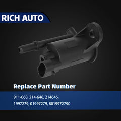 RICH AUTO purge valve packaging image shows ready-to-use replacement part.