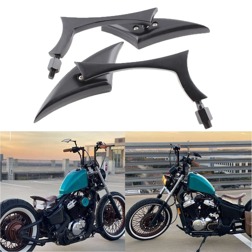 Rich Choices rear-view mirrors aiding lane changes on a bike