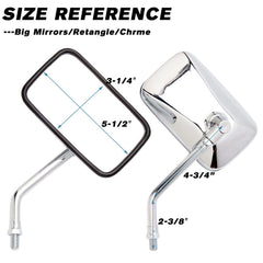 Rich Choices packaging includes two rearview mirrors with 10mm adapters for quick setup