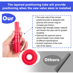 Richcat T-shaped hook removes damaged valve cores quickly.