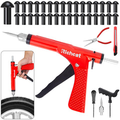 Richcat tubeless tire repair kit with mushroom plug for quick roadside fixes
