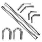 Richeer 2-inch straight polished pipe for smooth exhaust flow in DIY builds