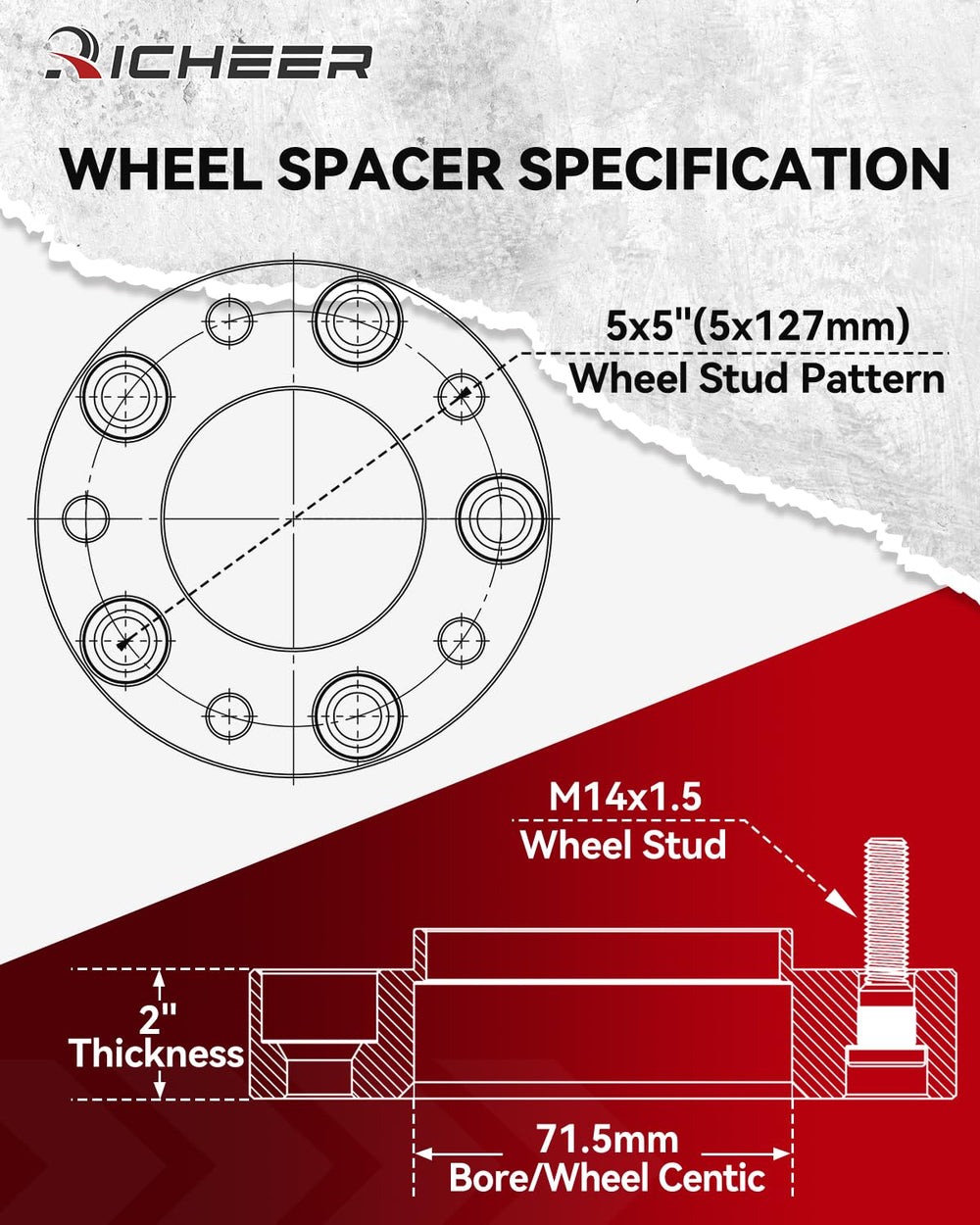 Richeer CNC-machined spacers ensure tight tolerances for hub alignment.