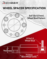 Richeer CNC-machined spacers ensure tight tolerances for hub alignment.