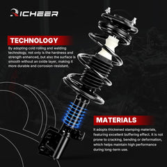 Richeer coil spring unit for Corolla offers stronger stiffness and longevity.