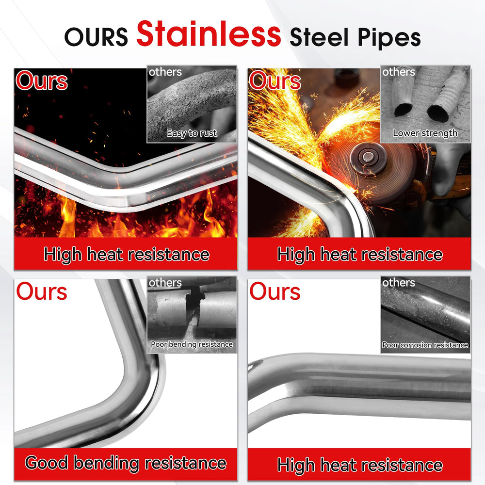 Richeer stainless steel exhaust tube for durability and long life.