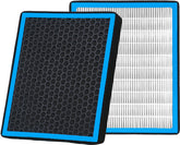 Richwei CF12772 cabin air filter close-up shows activated carbon for odor control.