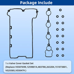 VS50769R components laid out with clear labeling to simplify ordering.
