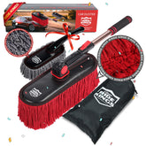 Ride Kings car duster extendable handle reaching roof without bending.