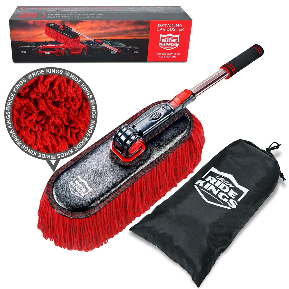 RIDE KINGS car duster extendable pole reaching the roof with ease
