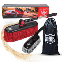 RIDE KINGS car duster with telescopic handle for scratch-free exterior cleaning