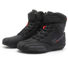 RideIron motorcycle shoes front view with protective construction for daily riding