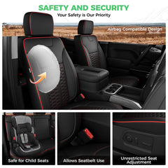 RIDEPOSH airbags-compatible cutouts preserve safety features and accessibility.