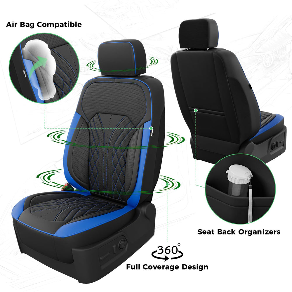 RIDEPOSH airbag-compatible fit keeps safety features unobstructed.