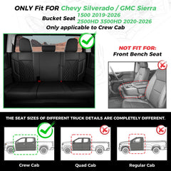 Rideposh Chevy Silverado front seat cover close-up showing fit and texture.