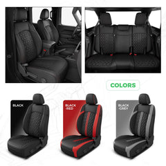 RIDEPOSH Jeep Wrangler JL seat covers blend rugged style with practical protection.