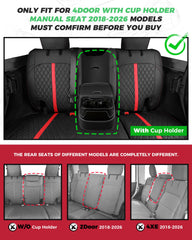 RIDEPOSH 4Door JL front seat covers with precise stitching detail