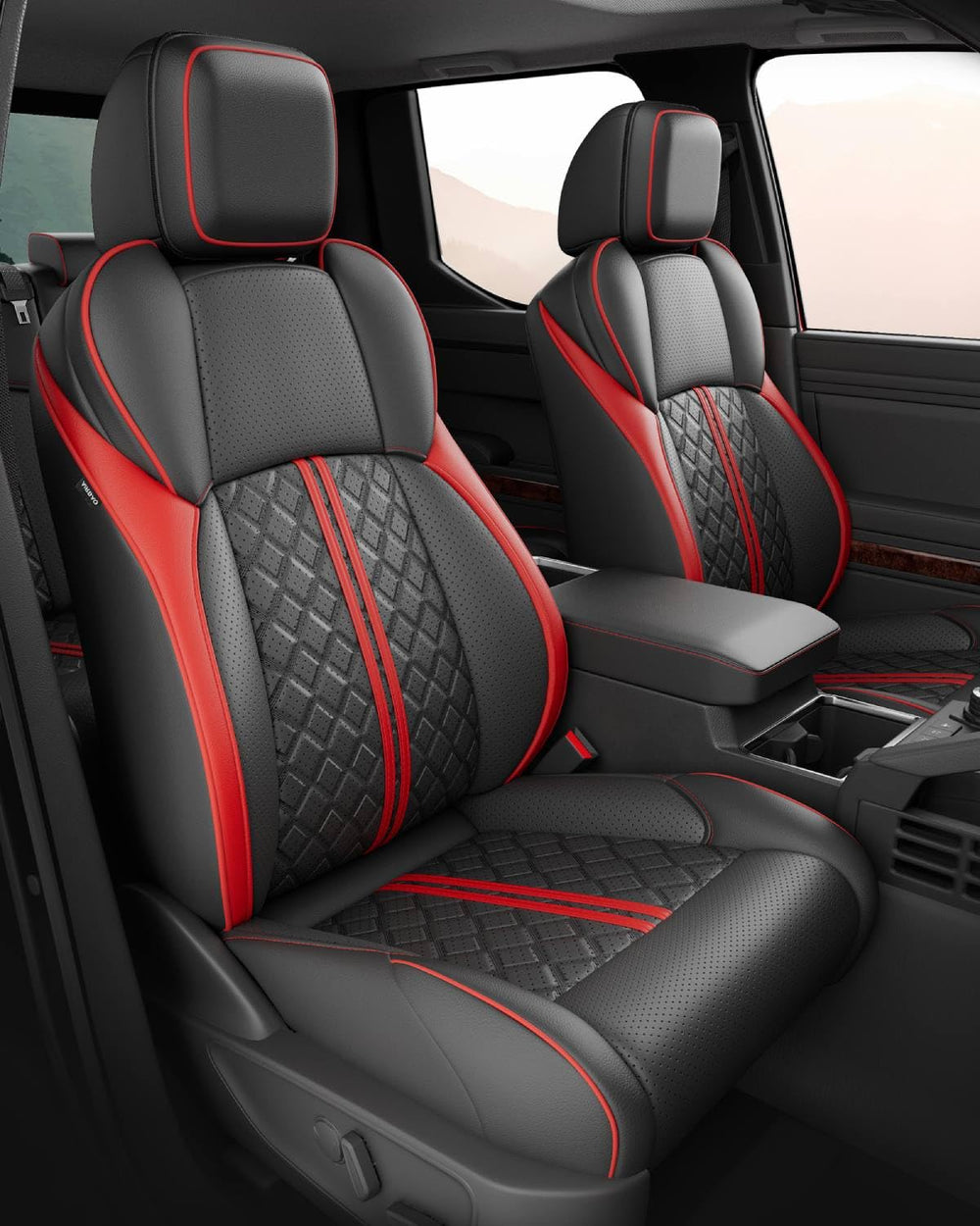RIDEPOSH embossed leather Tacoma seat covers upgrade the interior