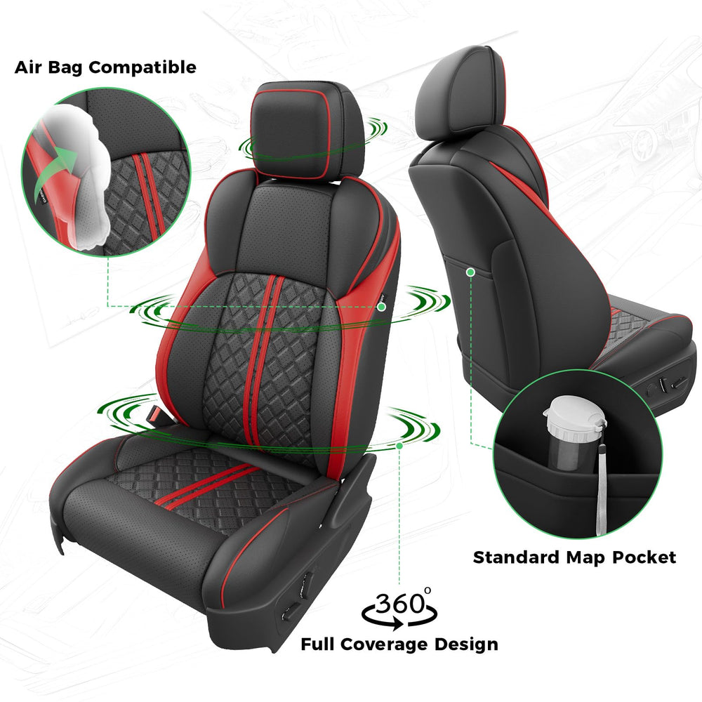 RIDEPOSH waterproof faux leather seats resist spills and dirt