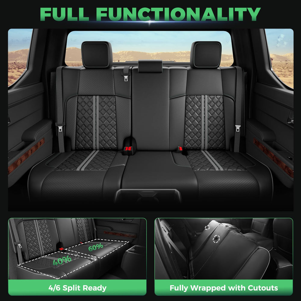 RIDEPOSH embossed leather seat covers are easy to clean with a damp cloth