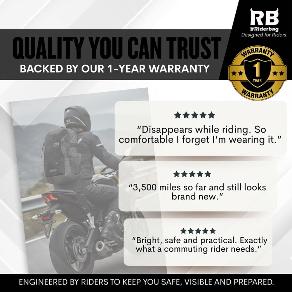 Riderbag ventilated back padding offers breathable support