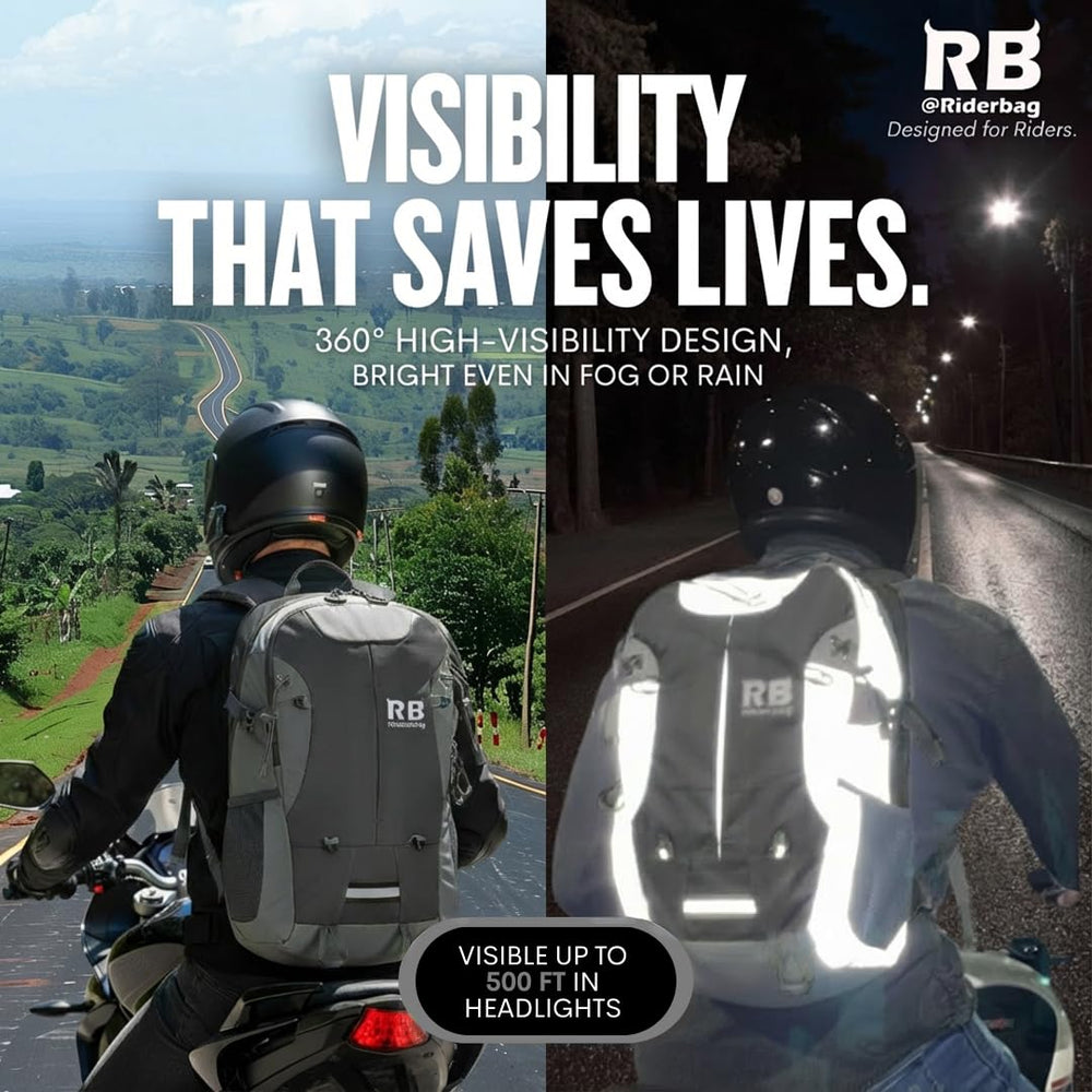 Riderbag weather-resistant materials protect contents in rain