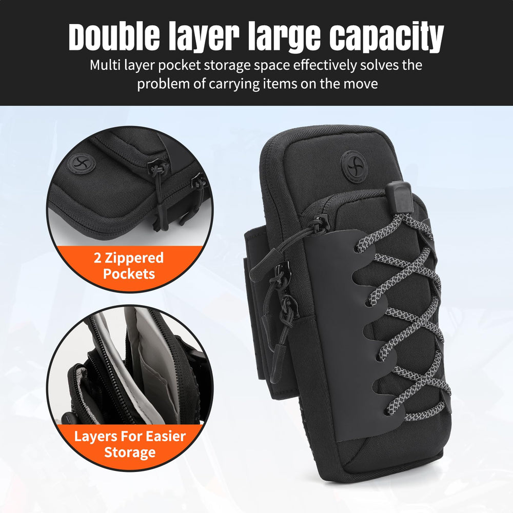 RIDLOG waterproof nylon bag protects essentials in light rain.