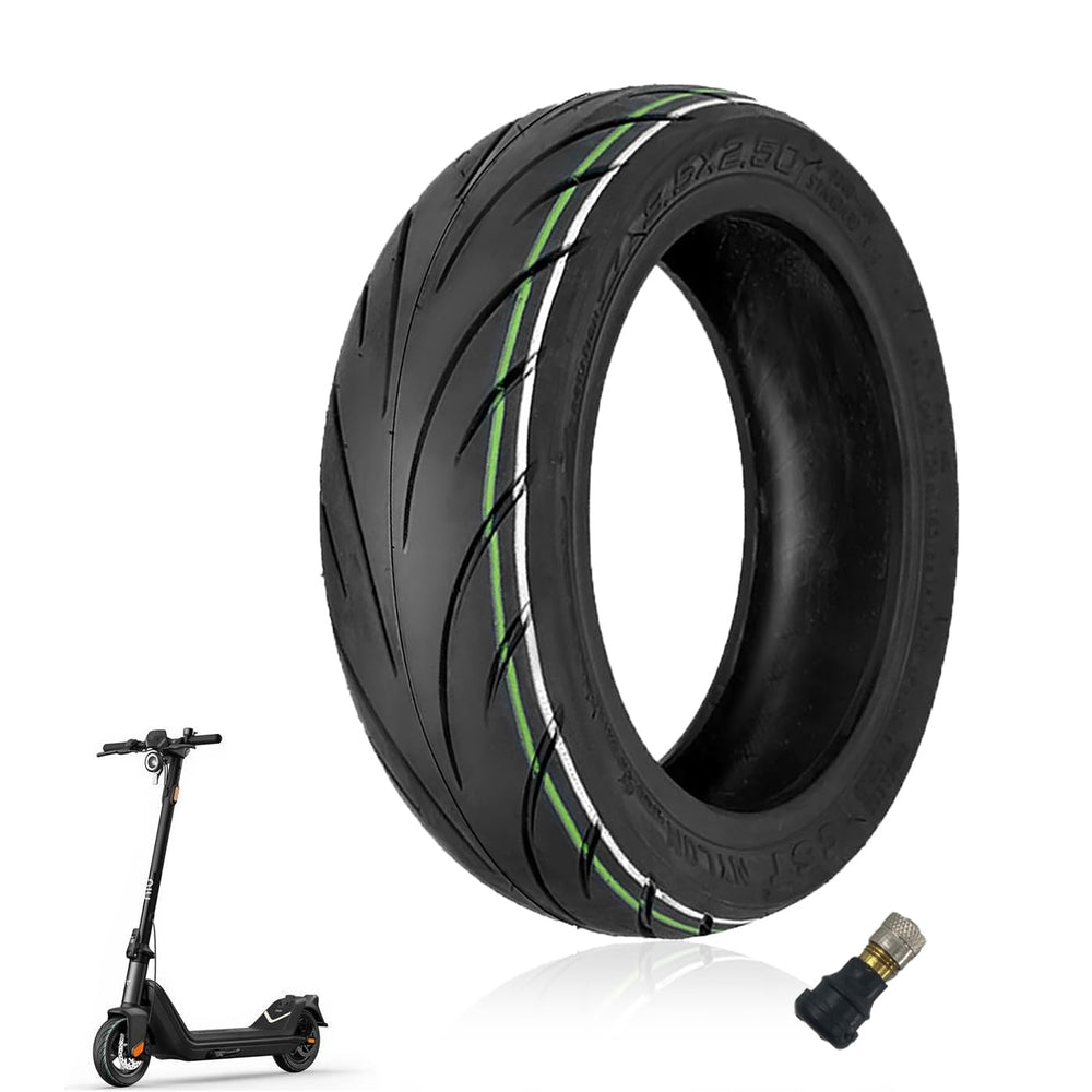 RidTianTek 9.5x2.50 tubeless tire for KQi3 front wheel improves grip on rough roads