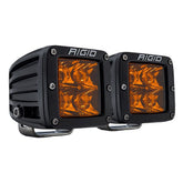 RIGID 20252-D Amber PRO Spot front view showing amber lens and dual beam capability.